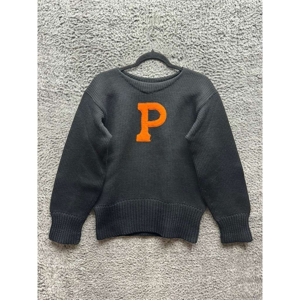 Vintage 1940s Pearson Princeton University Pullover Sweater Black Mens Size‎ S/M
